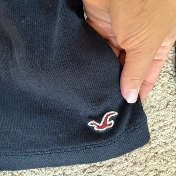 Babydoll Hollister Women's Navy Long Sleeve Top - Picture 3 of 4